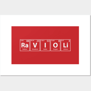 Ravioli (Ra-V-I-O-Li) Periodic Elements Spelling Posters and Art